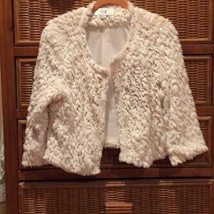 Furry lined cropped sweater